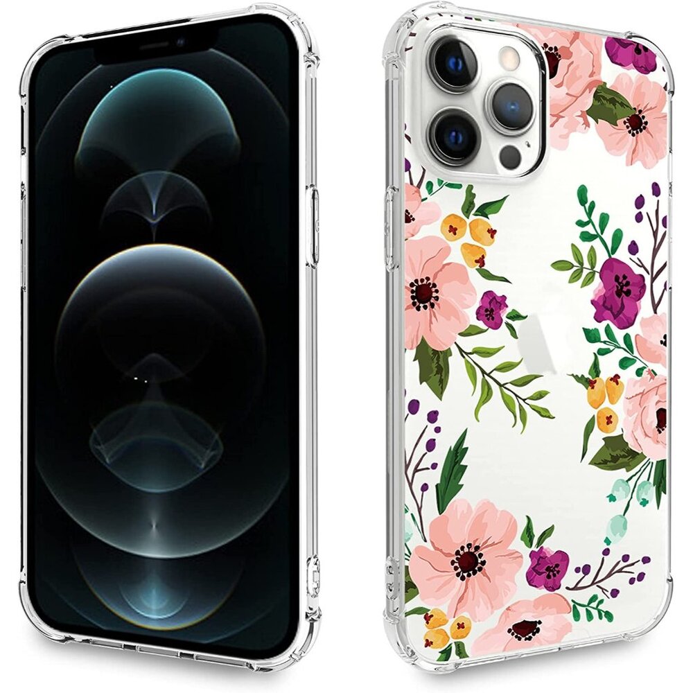 Floral‎ iPhone 12 Pro Max Case - Shockproof Protective Cover - Slim & Stylish